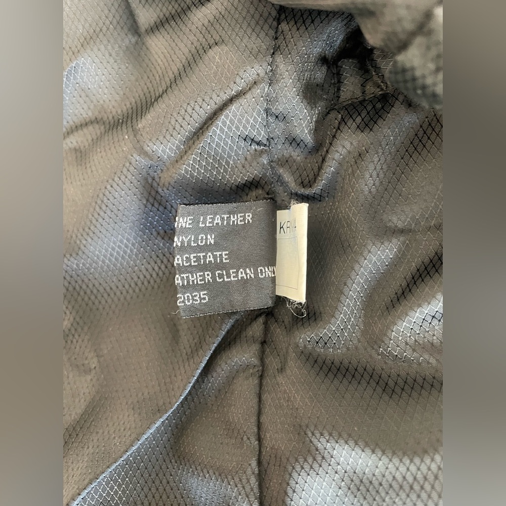 Black Leather Jacket, Snakeskin Pattern, Size Sma… - image 4